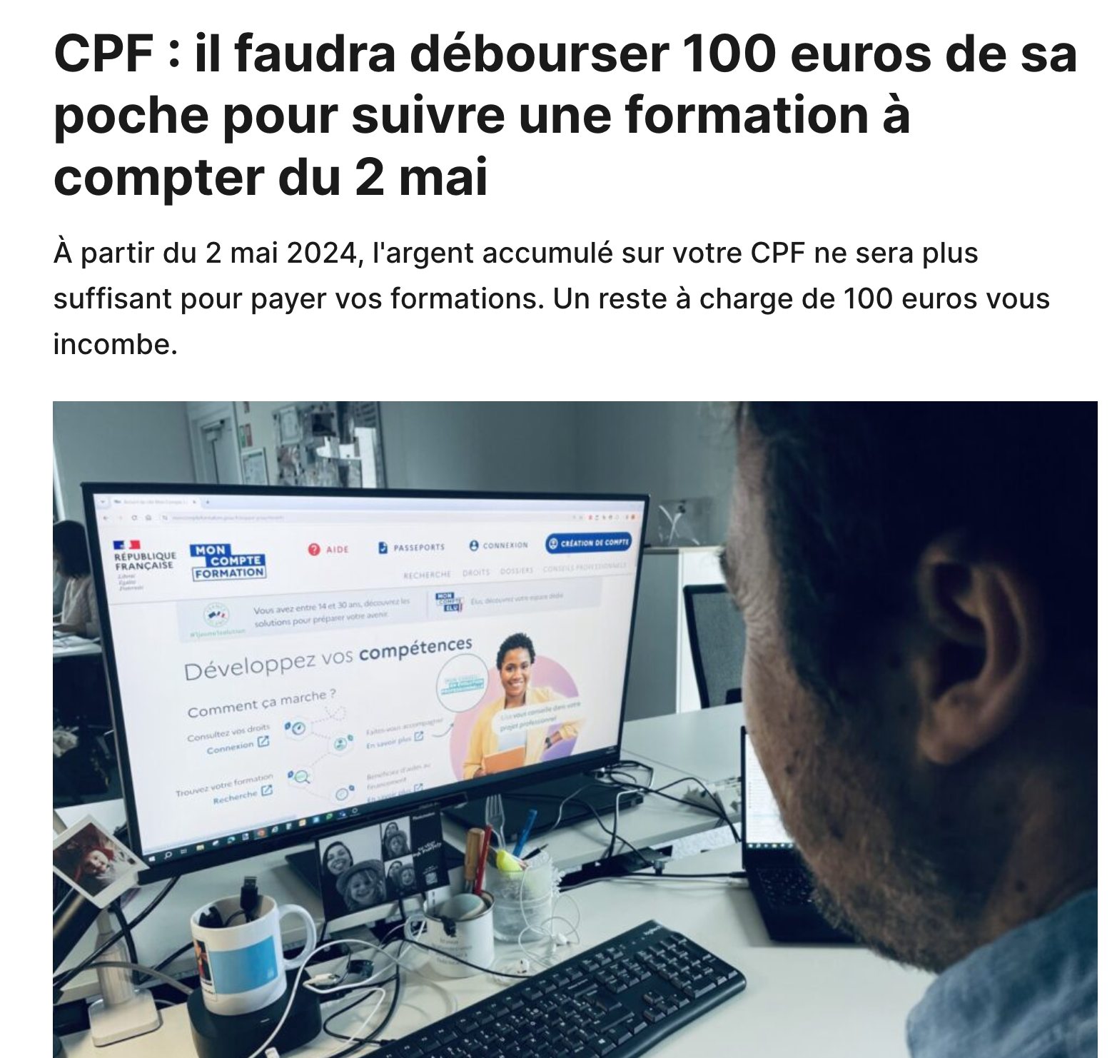 Lire la suite à propos de l’article Reste à charge CPF confirmé depuis le 02 mai 2024 !